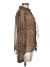 J.Crew 100% Cupro Animal Print Brown Long Sleeve Blouse Size 10 - photo 4