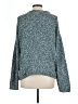 Olivia Sky 100% Polyester Tweed Teal Pullover Sweater Size L - photo 2