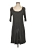Vanity Stripes Black Casual Dress Size S - photo 1