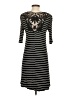 Vanity Stripes Black Casual Dress Size S - photo 2