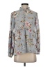 Ivy Jane 100% Rayon Floral Gray Long Sleeve Blouse Size XS - photo 1