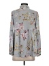 Ivy Jane 100% Rayon Floral Gray Long Sleeve Blouse Size XS - photo 2