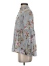 Ivy Jane 100% Rayon Floral Gray Long Sleeve Blouse Size XS - photo 5