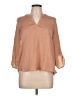 Olive and Oak 100% Polyester Tan 3/4 Sleeve Blouse Size L - photo 1