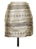 Topshop Argyle Silver Casual Skirt Size 4 - photo 1