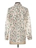 J.Crew 100% Cotton Floral Ivory Long Sleeve Blouse Size 2 - photo 2