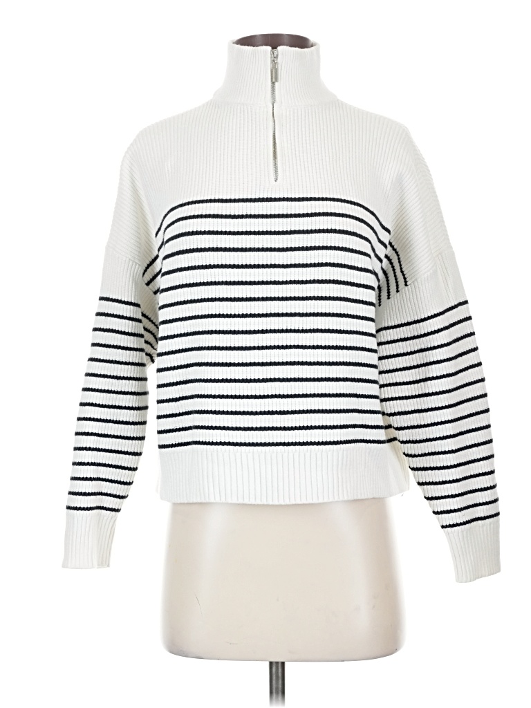 Pre-owned Mng Turtleneck Sweater In White