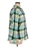 Old Navy Plaid Green Long Sleeve Button-Down Shirt Size XL - photo 4