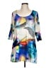 Michael Tyler Graphic Blue Casual Dress Size L - photo 1