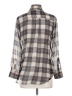 Equipment 100% Silk Plaid Gray Long Sleeve Silk Top Size XS - photo 2