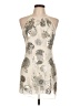 Celyn B. 100% Silk Metallic Silver Cocktail Dress Size EU 42 / US 12 - photo 1