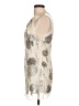 Celyn B. 100% Silk Metallic Silver Cocktail Dress Size EU 42 / US 12 - photo 5