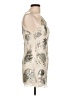 Celyn B. 100% Silk Metallic Silver Cocktail Dress Size EU 42 / US 12 - photo 4