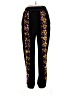 CAPSULE 100% Polyester Graphic Black Casual Pants Size L - photo 1