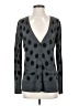 Halogen 100% Merino Wool Polka Dots Gray Wool Cardigan Size S - photo 1