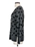 Halogen 100% Merino Wool Polka Dots Gray Wool Cardigan Size S - photo 5