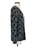Halogen 100% Merino Wool Polka Dots Gray Wool Cardigan Size S - photo 4