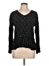 Pleione 100% Rayon Polka Dots Black Long Sleeve Top Size L - photo 1