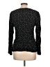 Pleione 100% Rayon Polka Dots Black Long Sleeve Top Size L - photo 2