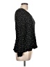 Pleione 100% Rayon Polka Dots Black Long Sleeve Top Size L - photo 4