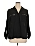 Apt. 9 100% Polyester Black Long Sleeve Blouse Size XL - photo 1