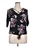 Unbranded Black 3/4 Sleeve Blouse Size XL (estimated) - photo 1