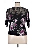 Unbranded Black 3/4 Sleeve Blouse Size XL (estimated) - photo 2