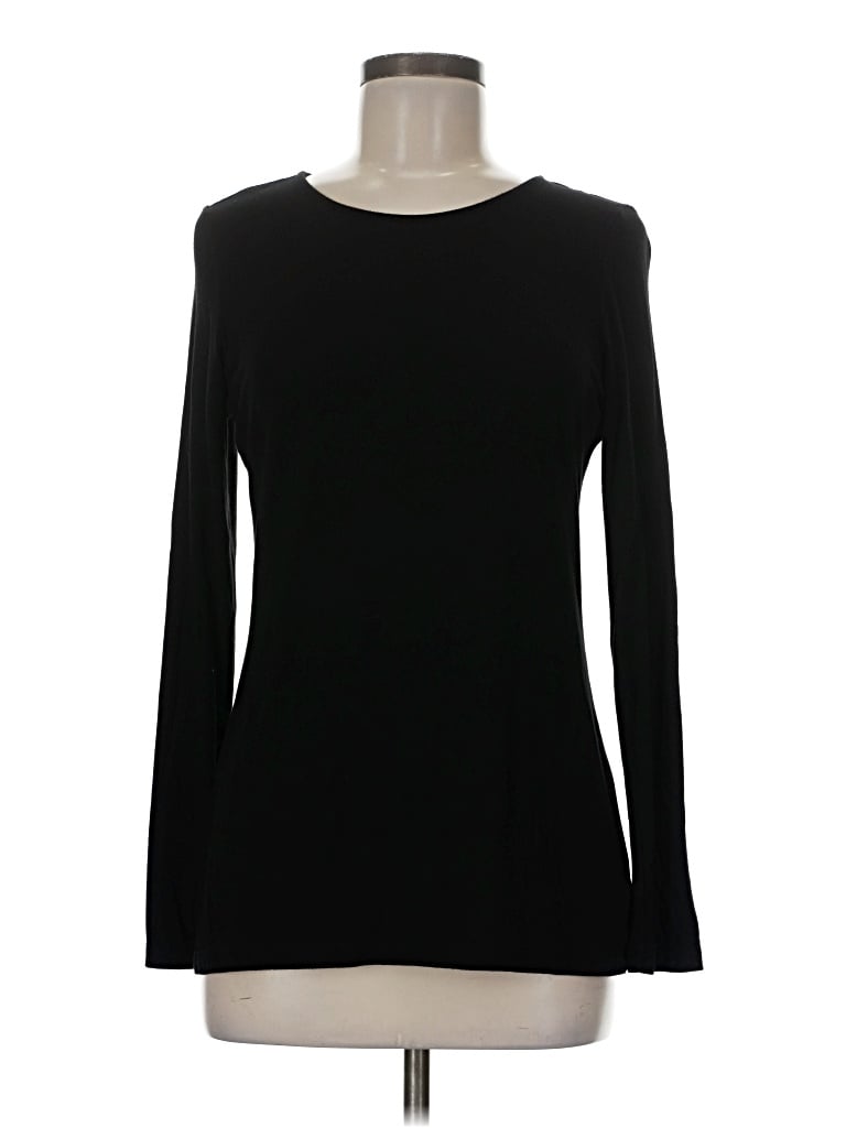 Pre-owned Max Studio Long Sleeve T-shirt In Black