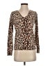 Daniel Rainn Animal Print Brown Pullover Sweater Size S - photo 1