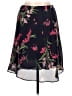 Requirements 100% Polyester Floral Black Casual Skirt Size L (petite) - photo 1
