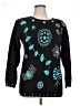 Victoria Jones Paisley Black Pullover Sweater Size XL (estimated) - photo 1