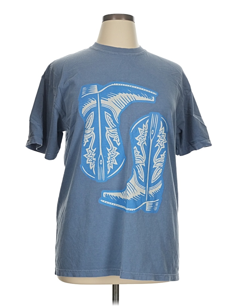Pre-owned Comfort Colors Short Sleeve T-shirt In Blue