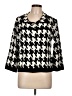 Jaclyn Smith 100% Acrylic Houndstooth Black Pullover Sweater Size L - photo 1