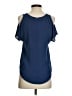 Hippie Rose 100% Polyester Blue Short Sleeve Blouse Size XS - photo 2