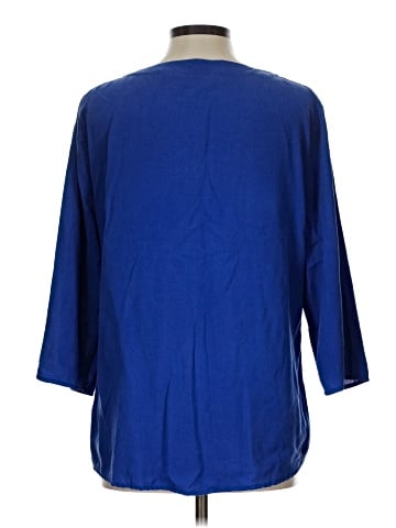 Investments 3/4 Sleeve Silk Top (view 2)