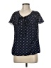Sara Michelle 100% Polyester Blue Short Sleeve Blouse Size M - photo 1