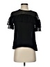 J.Crew Black Short Sleeve Silk Top Size 2 - photo 1