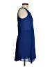 Parker 100% Silk Solid Blue Cocktail Dress Size XS - photo 4