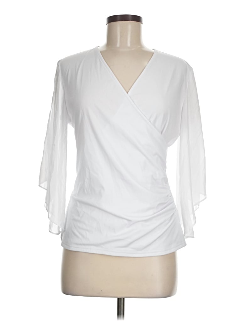 Grace Karin 3/4 Sleeve Blouse In White
