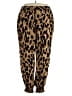 Shein Curve 100% Polyester Animal Print Gold Casual Pants Size 4X - photo 1