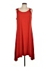Chico's Solid Red Casual Dress Size L - photo 1