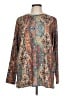 Sampeel Paisley Brown Long Sleeve Blouse Size L - photo 1
