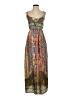 Peach Royal 100% Polyester Paisley Brown Casual Dress Size XS - photo 1