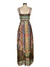 Peach Royal 100% Polyester Paisley Brown Casual Dress Size XS - photo 2