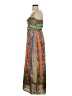 Peach Royal 100% Polyester Paisley Brown Casual Dress Size XS - photo 5