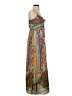 Peach Royal 100% Polyester Paisley Brown Casual Dress Size XS - photo 4