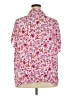 Torrid 100% Rayon Floral Pink Short Sleeve Blouse Size 4X Plus (4) - photo 2