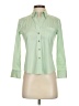 Theory Green 3/4 Sleeve Button-Down Shirt Size 0 - photo 1