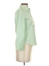 Theory Green 3/4 Sleeve Button-Down Shirt Size 0 - photo 4