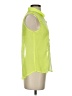 Assorted Brands 100% Polyester Color Block Green Sleeveless Blouse Size S - photo 4